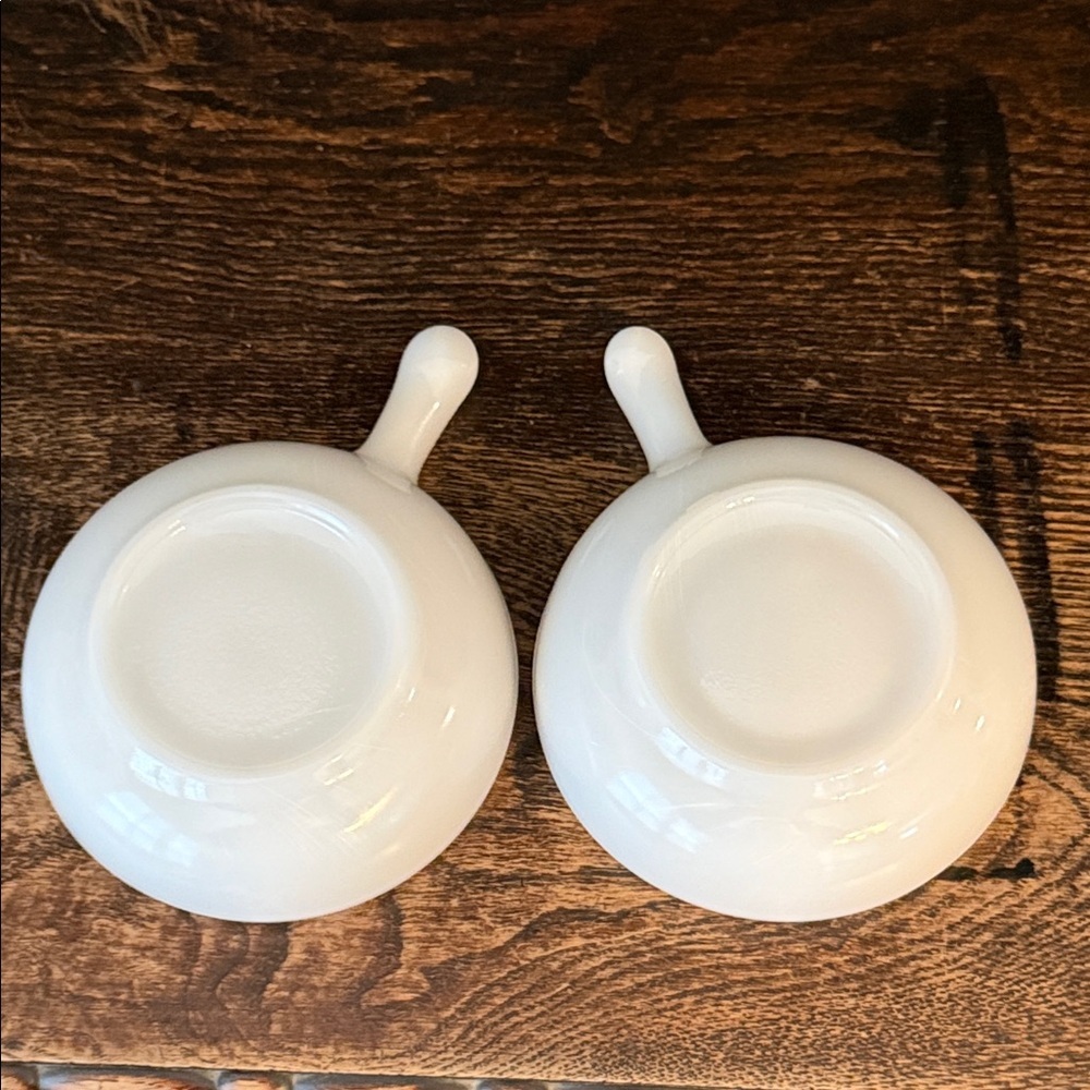 Fire King White Bowls with Handles - Picture 2 of 4
